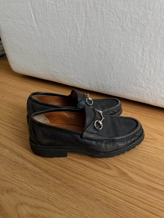 Black Gucci Leather Loafers main image 15